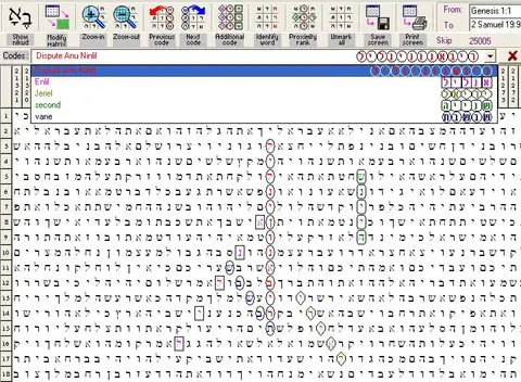 Torah Code matrix: Anu Ninlil Enlil