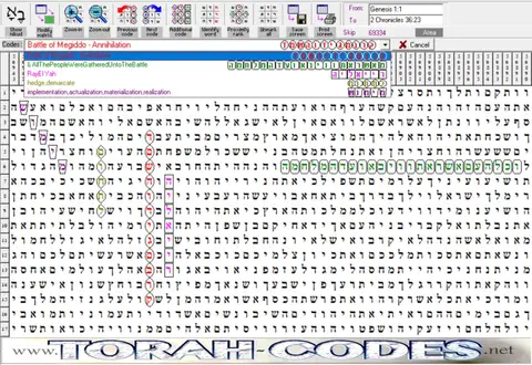 Torah Code matrix: Battle of Megiddo Annihilation