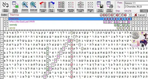 Torah Code matrix: Third War