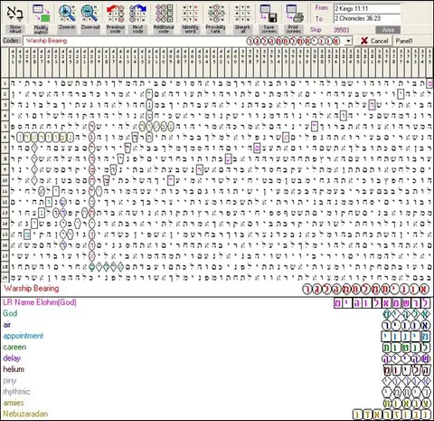 Torah Code matrix: Warship