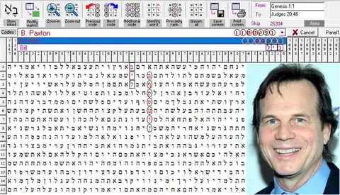 Torah Code matrix: Bill Paxton