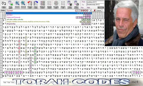 Torah Code matrix: Epstein