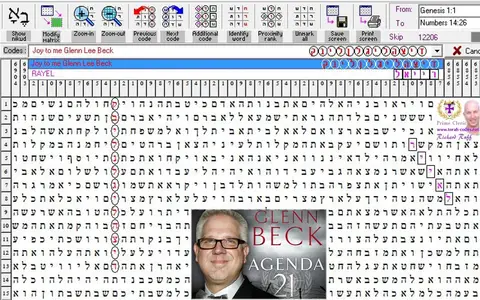 Torah Code matrix: Glenn Lee Beck