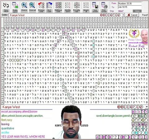 Torah Code matrix: Kanye West