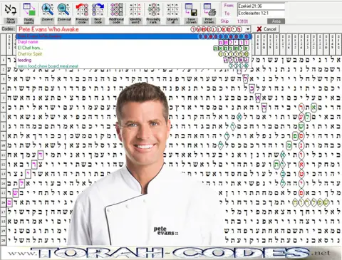 Torah Code matrix: Pete Evans