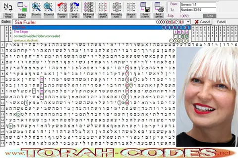 Torah Code matrix: Sia Furler