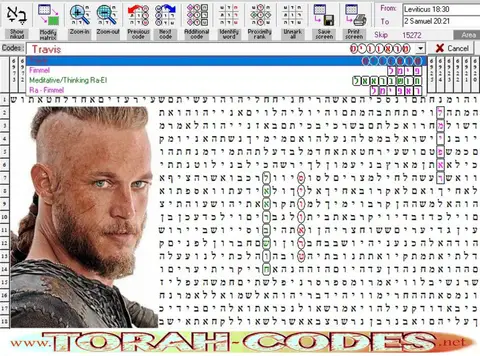 Torah Code matrix: Travis Fimmel