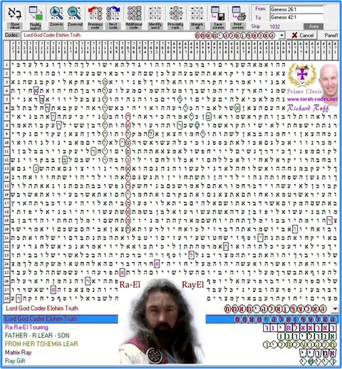 Torah Code matrix: God Coder Elohim Truth 2