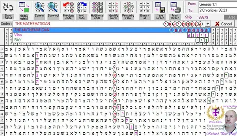 Torah Code matrix: The Mathematician
