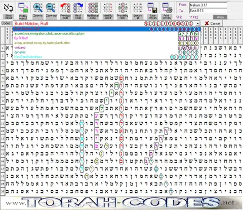Torah Code matrix: Build Maldon Ruff