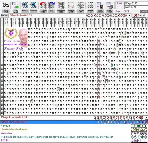 Torah Code matrix: Bunkerville
