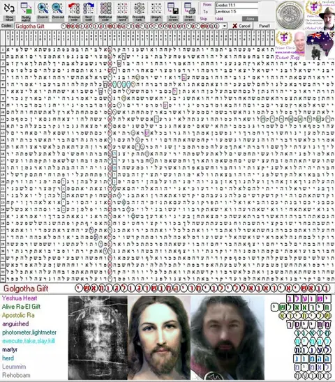Torah Code matrix: Golgotha Gift
