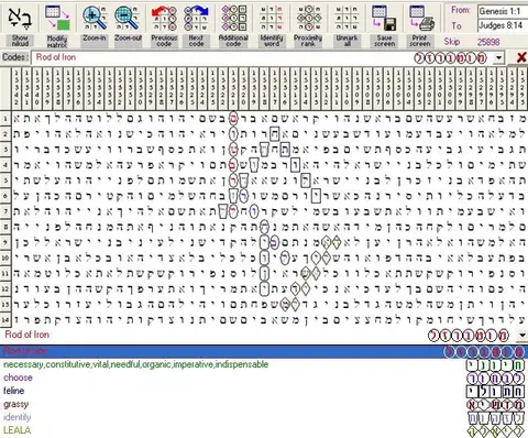 Torah Code matrix: Rod of Iron