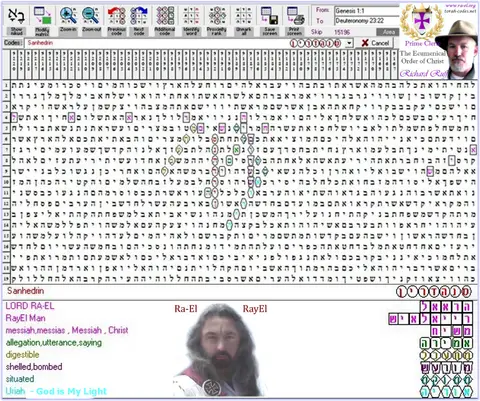 Torah Code matrix: Sanhedrin
