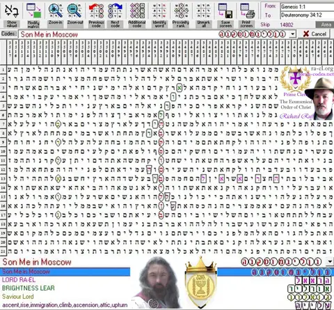 Torah Code matrix: Son in Moscow