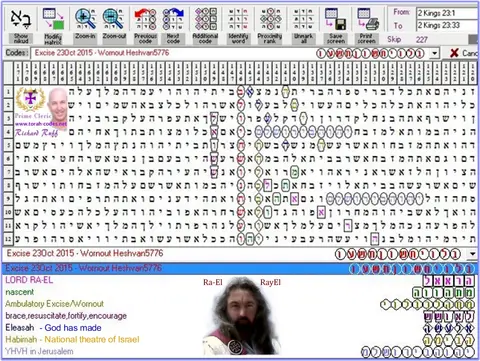 Torah Code matrix: Heshvan 5776