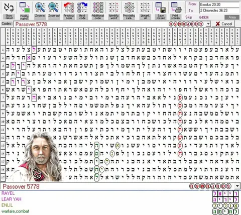 Torah Code matrix: Passover 5778