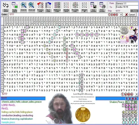 Torah Code matrix: Peace 5777