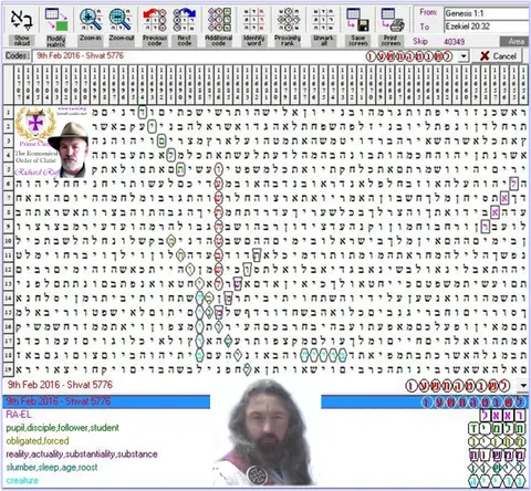 Torah Code matrix: Shvat – 9th Feb 2016