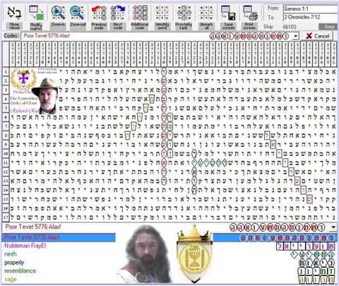 Torah Code matrix: Tevet 5776 Alas