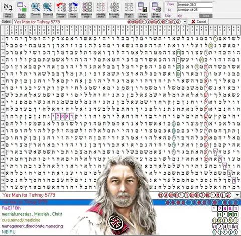 Torah Code matrix: Tishrey 5779