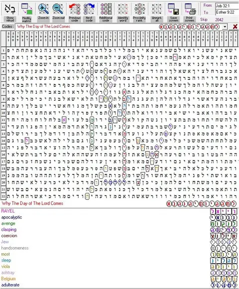 Torah Code matrix: Day of the Lord 6