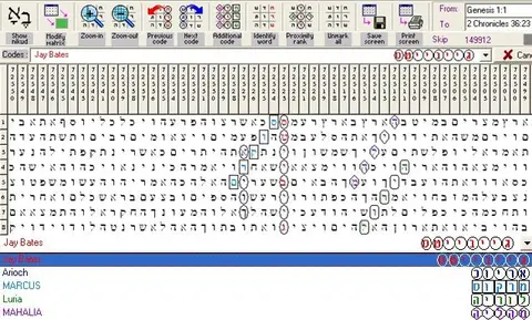 Torah Code matrix: Jay Bates