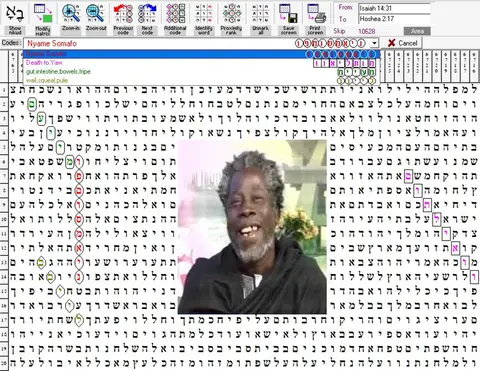 Torah Code matrix: Nyame Somafo Yaw