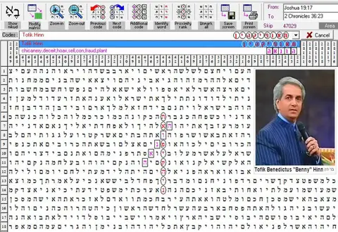 Torah Code matrix: Tofik Hinn