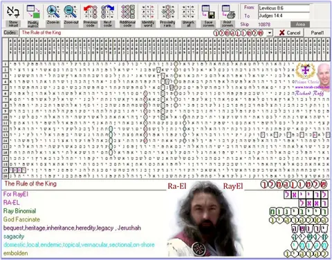 Torah Code matrix: Rule of the King