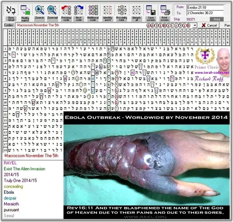 Torah Code matrix: Ebola November the 5th