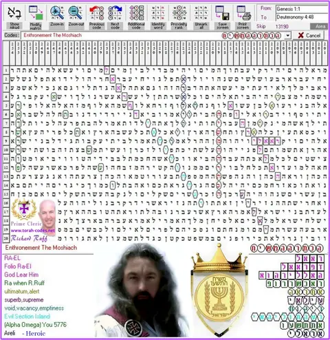 Torah Code matrix: Enthrone the Messiah