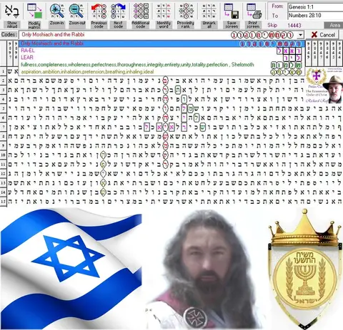 Torah Code matrix: Messiah and the Rabbi
