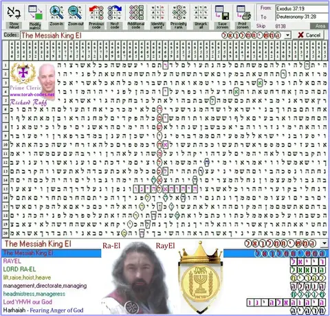 Torah Code matrix: Messiah King El