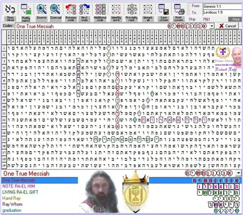 Torah Code matrix: One True Messiah