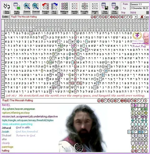Torah Code matrix: RayEl the Messiah Halting
