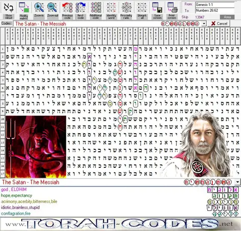 Torah Code matrix: The Satan the Messiah