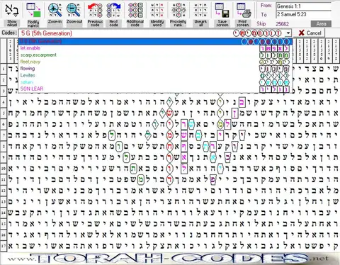 Torah Code matrix: 5G