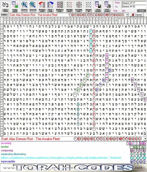 Torah Code matrix: Demon Riot