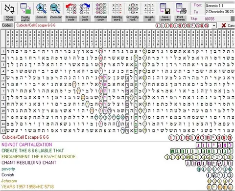 Torah Code matrix: Escape.666