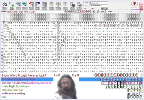 Torah Code matrix: From Word and Light