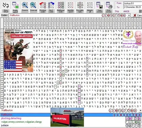 Torah Code matrix: Halliburton