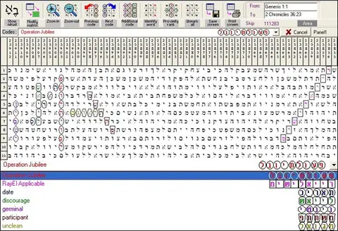 Torah Code matrix: Operation Jubilee