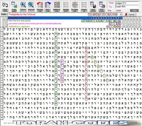 Torah Code matrix: Pedophilia for Evil
