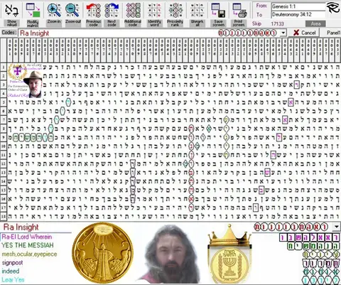 Torah Code matrix: Ra Insight