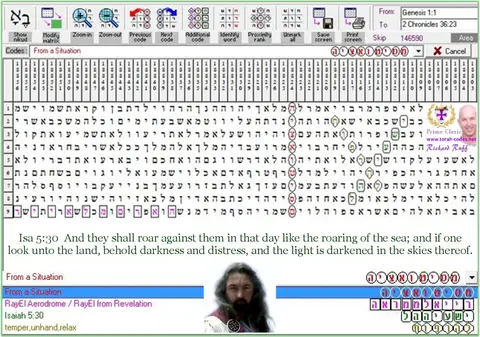 Torah Code matrix: Situation