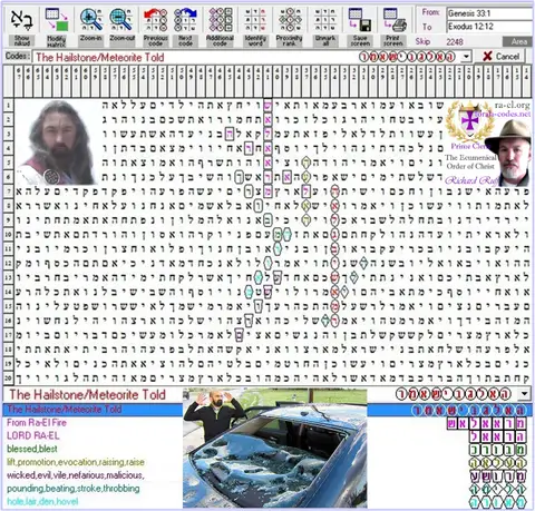 Torah Code matrix: The Hailstone Told