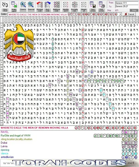 Torah Code matrix: The Men of Renown 1