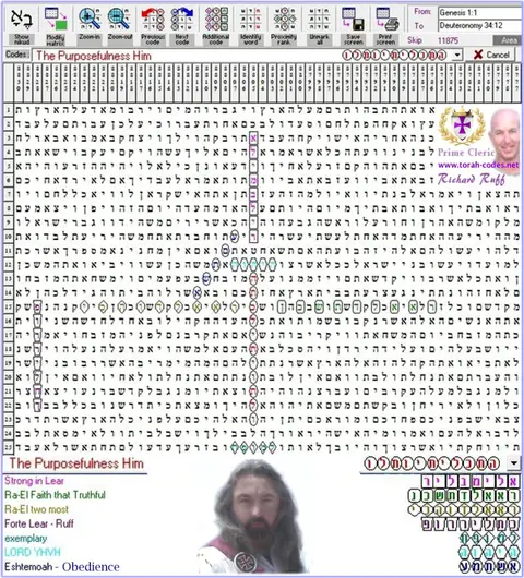 Torah Code matrix: The Purposefulness Him