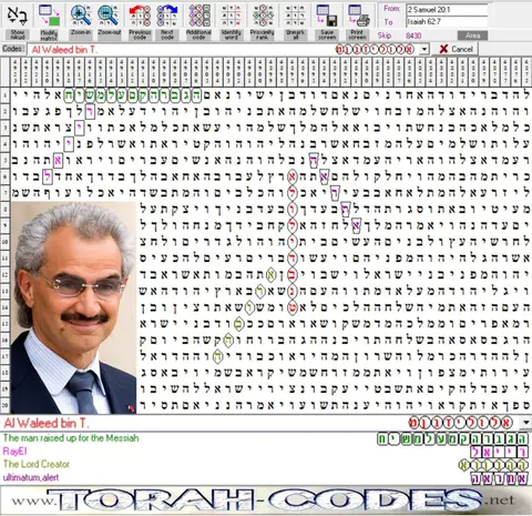 Torah Code matrix: Al Waleed Bin T